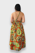 Charger l&#39;image dans la galerie, Infinity  Multiway Maxi Jurk van Afrikaanse Print - Oranje/Geel
