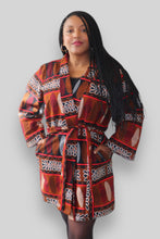 Afbeelding in Gallery-weergave laden, Kimono Vest van Afrikaanse Print - Rood
