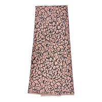 Wintersjaal met luipaardprint en franjes