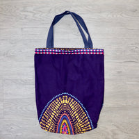 Tote Tas in Afrikaanse Print - Paars
