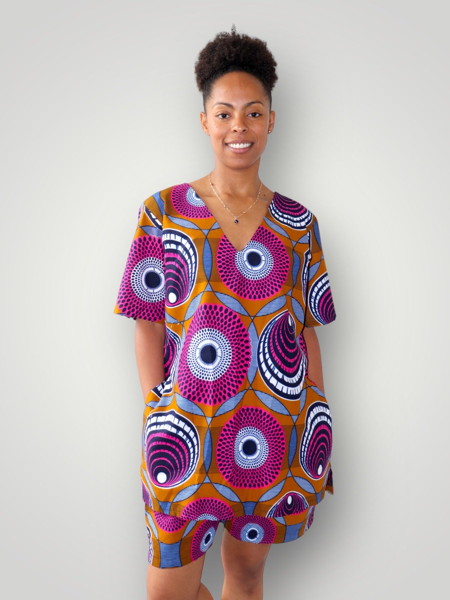 Shirt & Shorts Co-ord Set - Paars