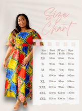 Afbeelding in Gallery-weergave laden, Off Shoulder Maxi Jurk van Afrikaanse Print - Multicolor 2
