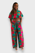 Load image into Gallery viewer, Baggy Broek – Geometrische Print in Felle Kleuren
