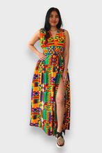 Charger l&#39;image dans la galerie, Infinity  Multiway Maxi Jurk van Afrikaanse Print - Kente
