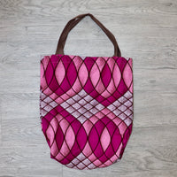 Tote Tas in Afrikaanse Print - Licht Roze /Fuschia