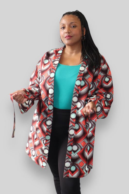 Kimono Vest van Afrikaanse Print
