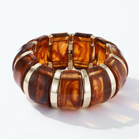 Fantasiearmband 3WY03: Bruin / Acryl 70%, CCB 30%