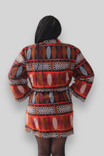 Afbeelding in Gallery-weergave laden, Kimono Vest van Afrikaanse Print - Rood
