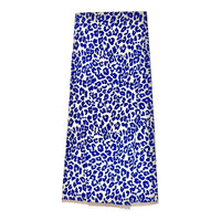 Wintersjaal met luipaardprint en franjes