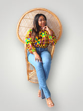 Afbeelding in Gallery-weergave laden, Kente Off Shoulder Top van Afrikaanse Print 1 Kente -
