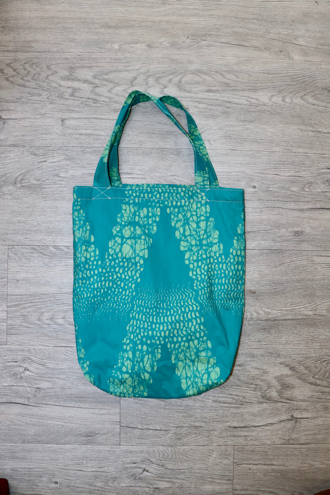 Tote Tas in Afrikaanse Print - Licht Blauw