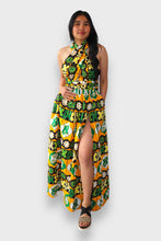 Afbeelding in Gallery-weergave laden, Infinity Multiway Maxi Jurk van Afrikaanse Print - Geel/Groen
