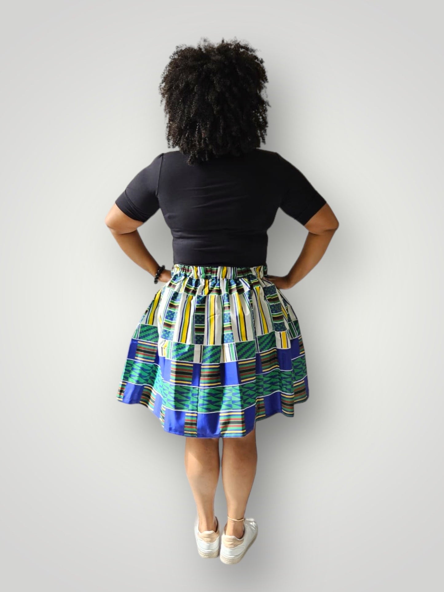 Midi Rok van Afrikaanse Print - Multicolor 5