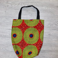 Tote Tas in Afrikaanse Print - Rood/Geel 2