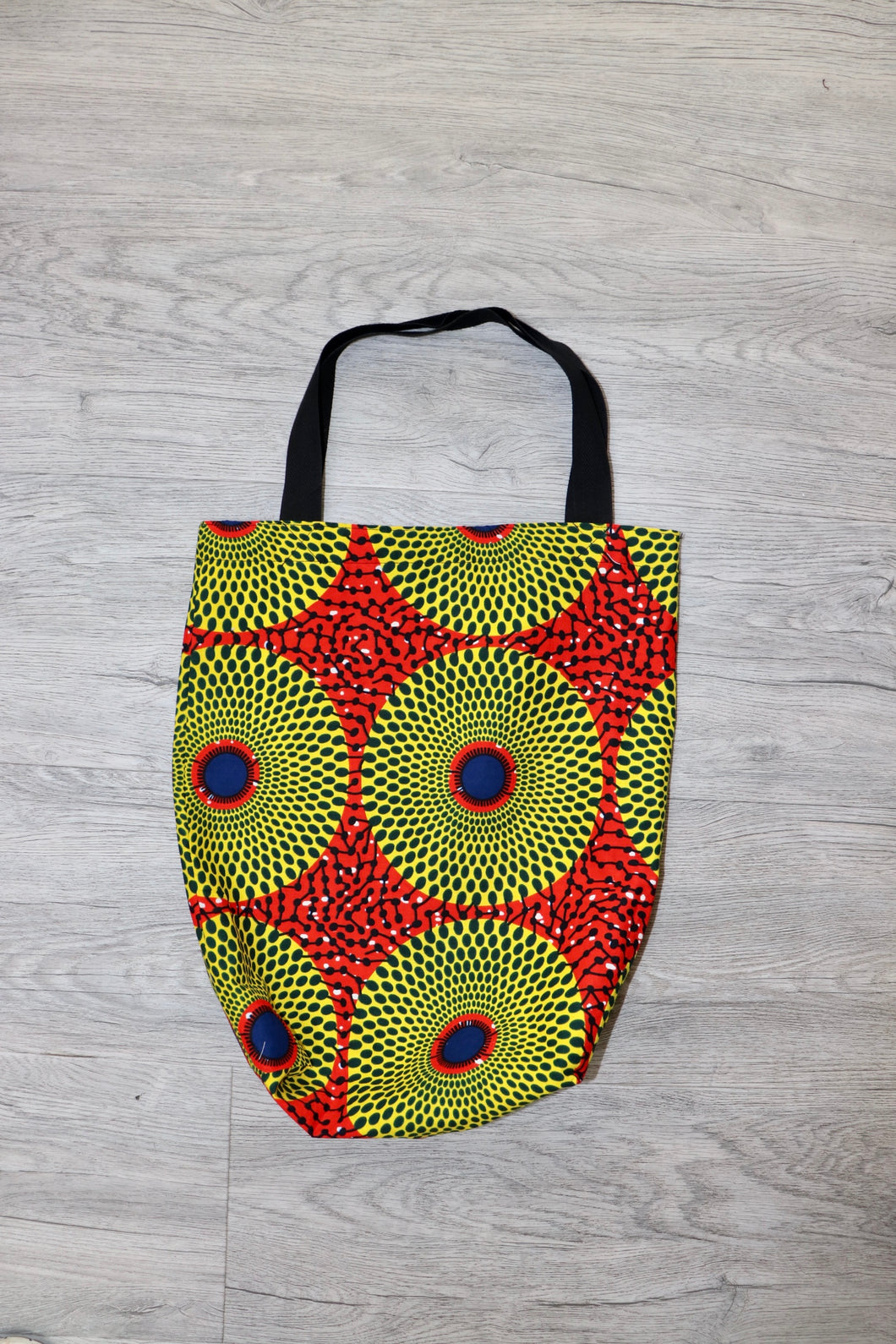 Tote Tas in Afrikaanse Print - Rood/Geel 2