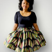 Midi Rok van Afrikaanse Print - Multicolor 4