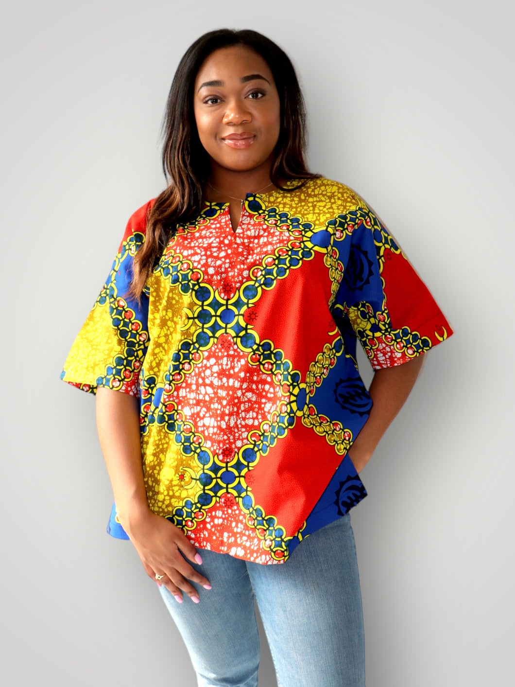 Dashiki Top van Afrikaanse Print - Multicolor 5