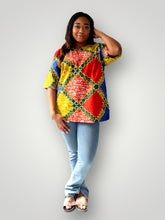 Afbeelding in Gallery-weergave laden, Dashiki Top van Afrikaanse Print - Multicolor 5
