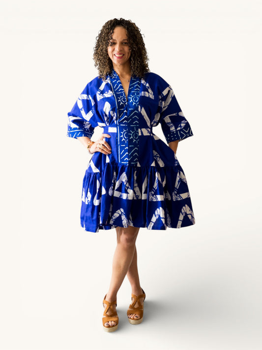 Bubu jurk met Batik Print