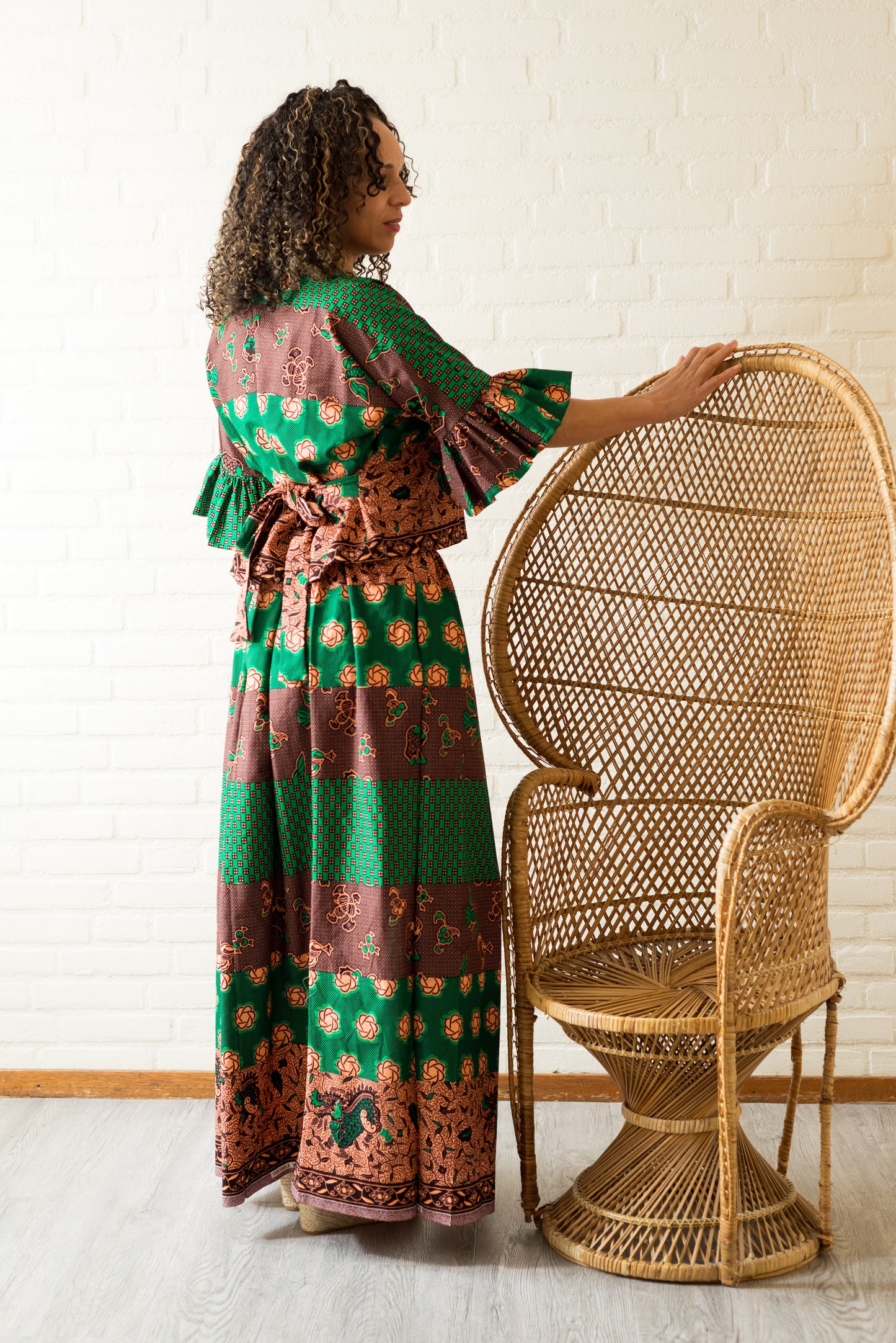 Rok-Top Set meteen Trompetmouwen