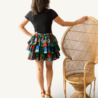 Gelaagde Print Rok