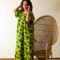 Off-shoulder maxi-jurk