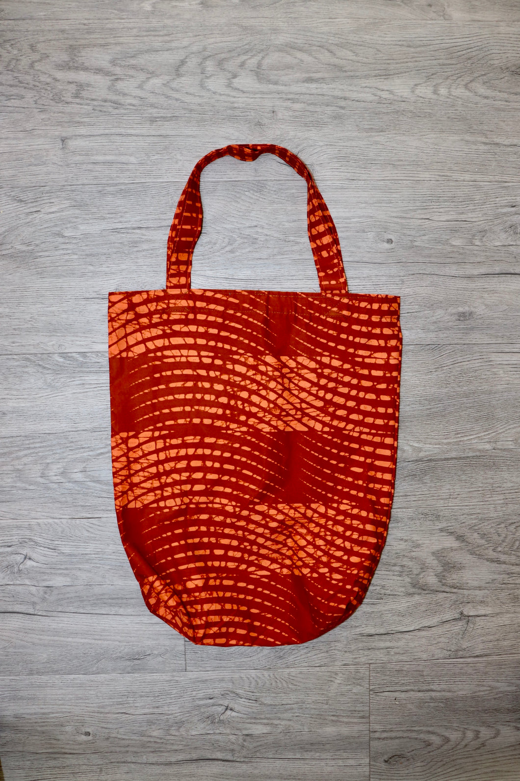 Tote Tas in Afrikaanse Print - Oranje Bruin