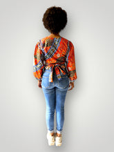 Afbeelding in Gallery-weergave laden, Wrap Top van Afrikaanse Print - Multicolor 1
