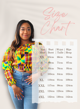 Afbeelding in Gallery-weergave laden, Kente Off Shoulder Top van Afrikaanse Print 1 Kente -
