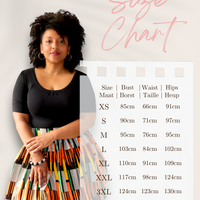 Midi Rok van Afrikaanse Print - Multicolor 5