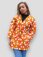 Load image into Gallery viewer, Afrikaanse Print Kimono Vest - Oranje
