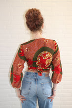 Afbeelding in Gallery-weergave laden, Wrap Top – Rood/Groen met Abstract Motief
