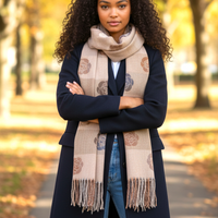 NANA sjaal met omkeerbaar bloemenmotief