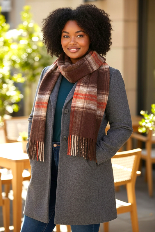 NANA Geruite wollen sjaal