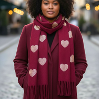 NANA sjaal met hartmotief (Rood)