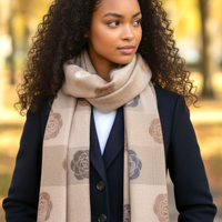 NANA sjaal met omkeerbaar bloemenmotief