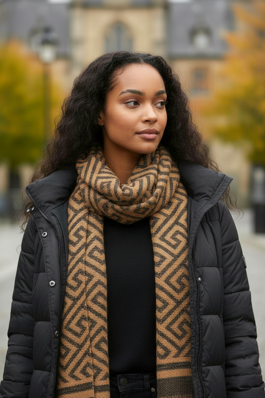 NANA sjaal met geometrisch patroon