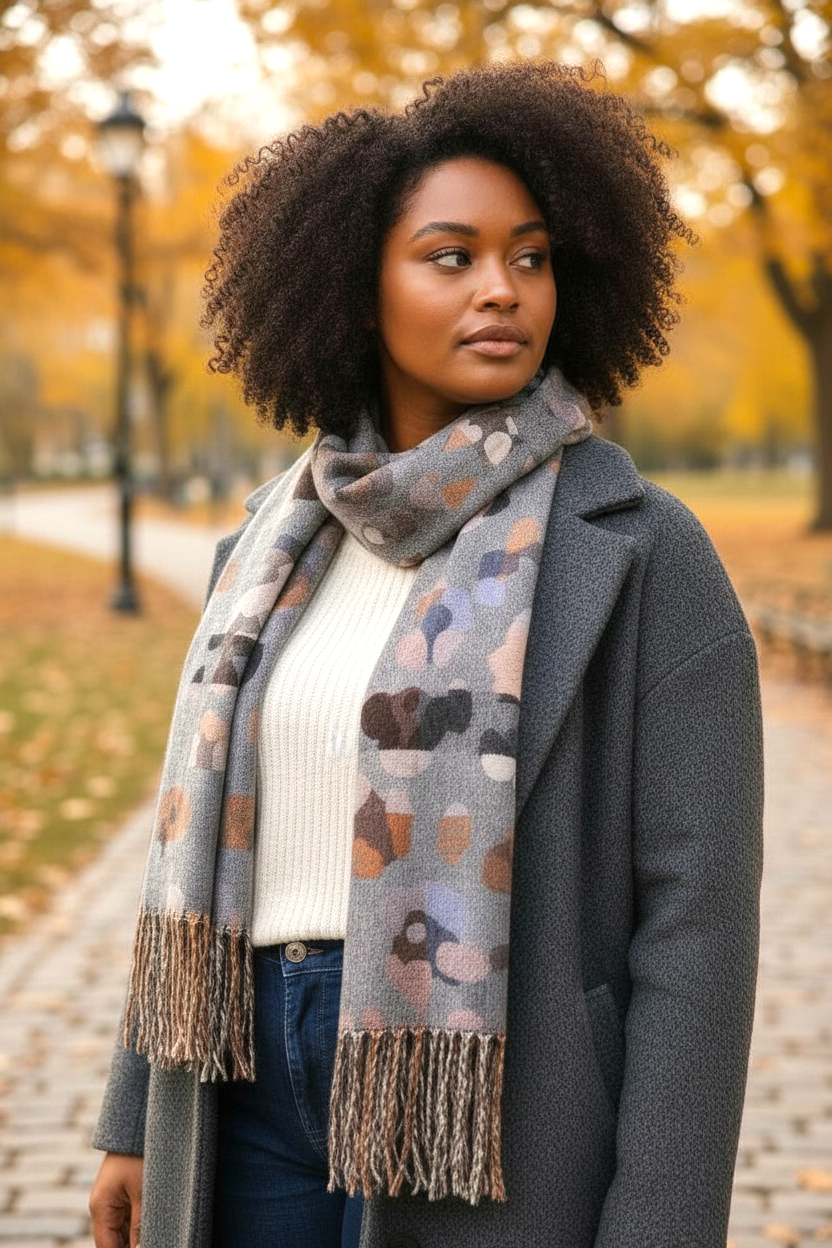 NANA sjaal met luipaardmotief