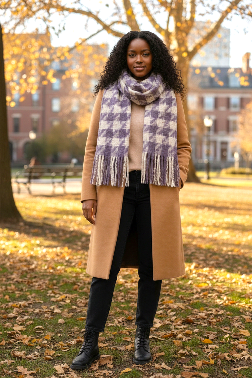 NANA Sjaal met dikke franjes