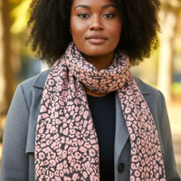 NANA Sjaal Roze Leopard-Motief