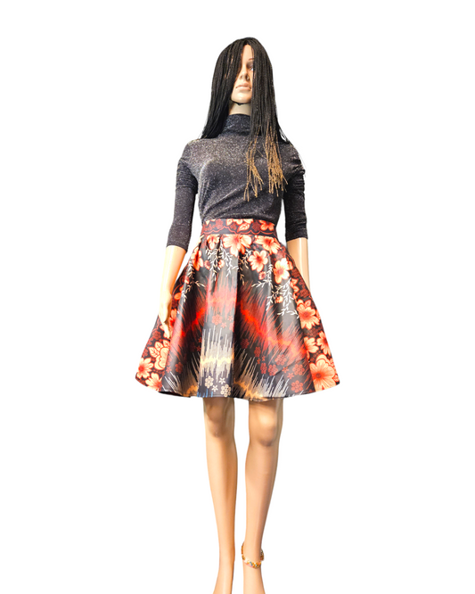 Midi Rok van Afrikaanse Print