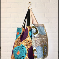 Tote Tas in Afrikaanse Print - Rood/Geel 2