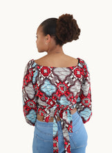 Afbeelding in Gallery-weergave laden, Off Shoulder Wrap Top van    Afrikaanse Wax-Print
