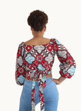 Afbeelding in Gallery-weergave laden, Off Shoulder Wrap Top van    Afrikaanse Wax-Print
