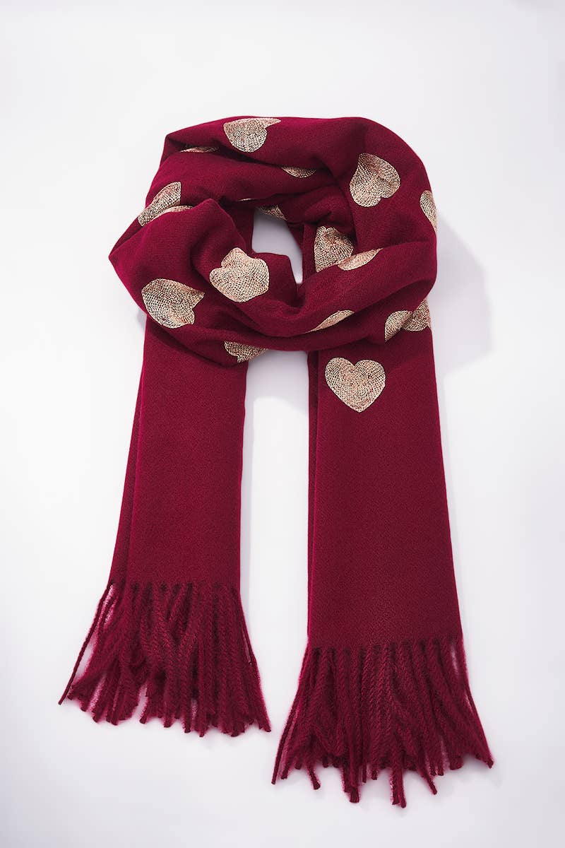 NANA sjaal met hartmotief (Rood)