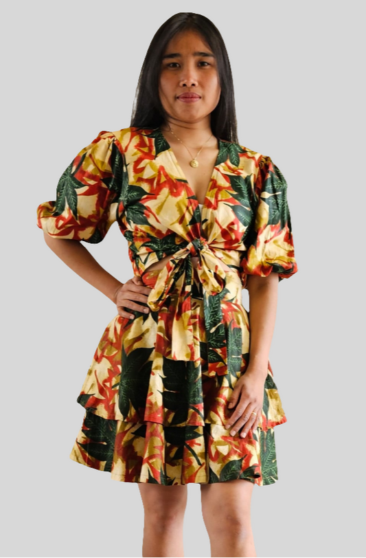 Wrap Top en Midi Rok  Co-ord Set