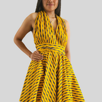 Infinity Multiway Midi Jurk van Afrikaanse Print