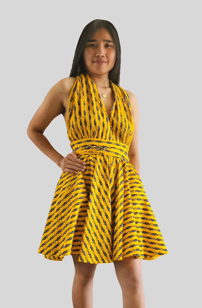 Infinity Multiway Midi Jurk van Afrikaanse Print