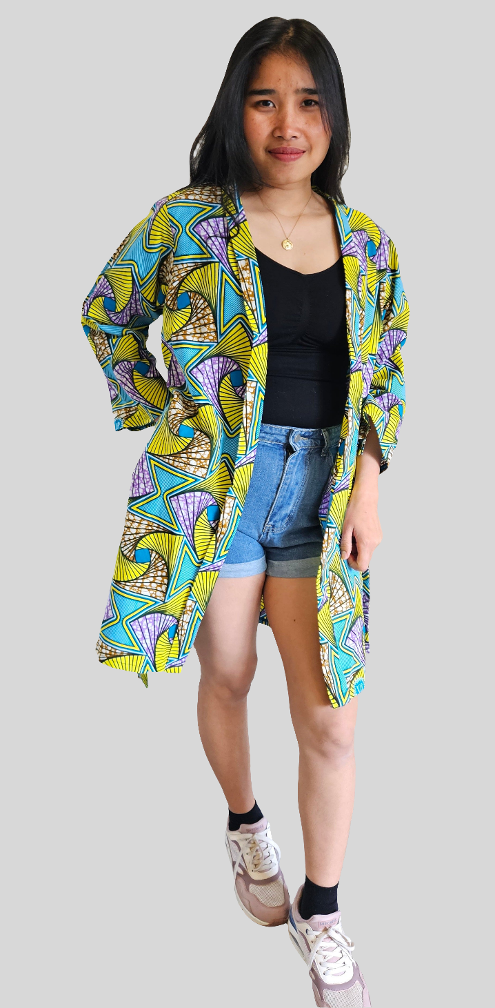Kimono Vest van Afrikaanse Print