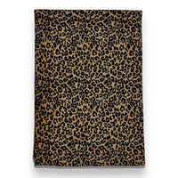 Wintersjaal met luipaardprint en franjes